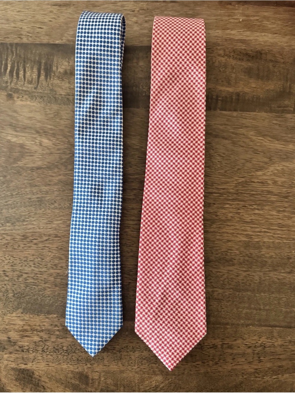 LOT OF 2: Charles Tyrwhitt Men's Silk Tie, Blue And red, One Size, Made In Italy
